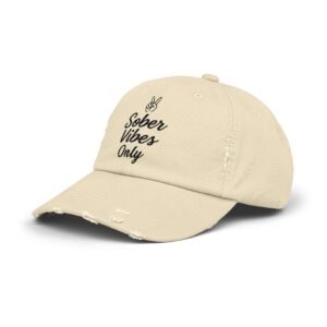 Sober Vibes Distressed Cap