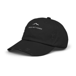 Stylish Unisex Distressed Cap - Focus, Not Fumes, Trendy Hat