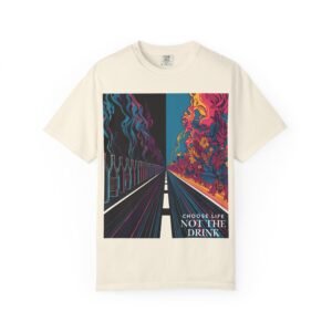 Colorful Graphic Choose Life Not the Drink Tee