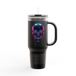 Neon Skull No More Poison Insulated Travel Mug, 40oz